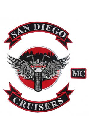 San Diego Cruisers Embroidered patch set