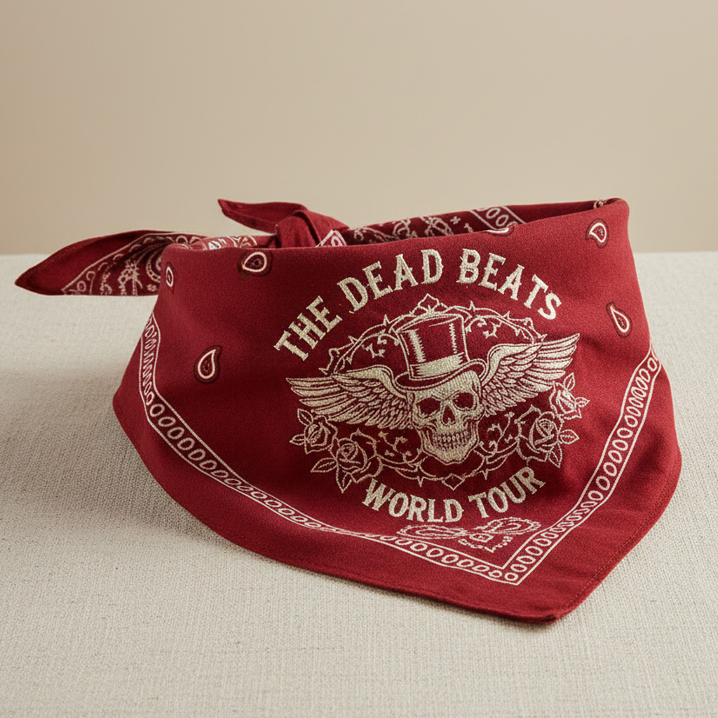 Custom Printed-Embroidered Bandanna
