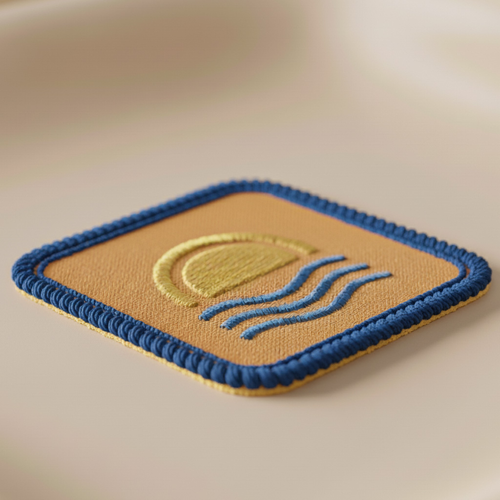 Merrow Effect Border Embroidered Patches