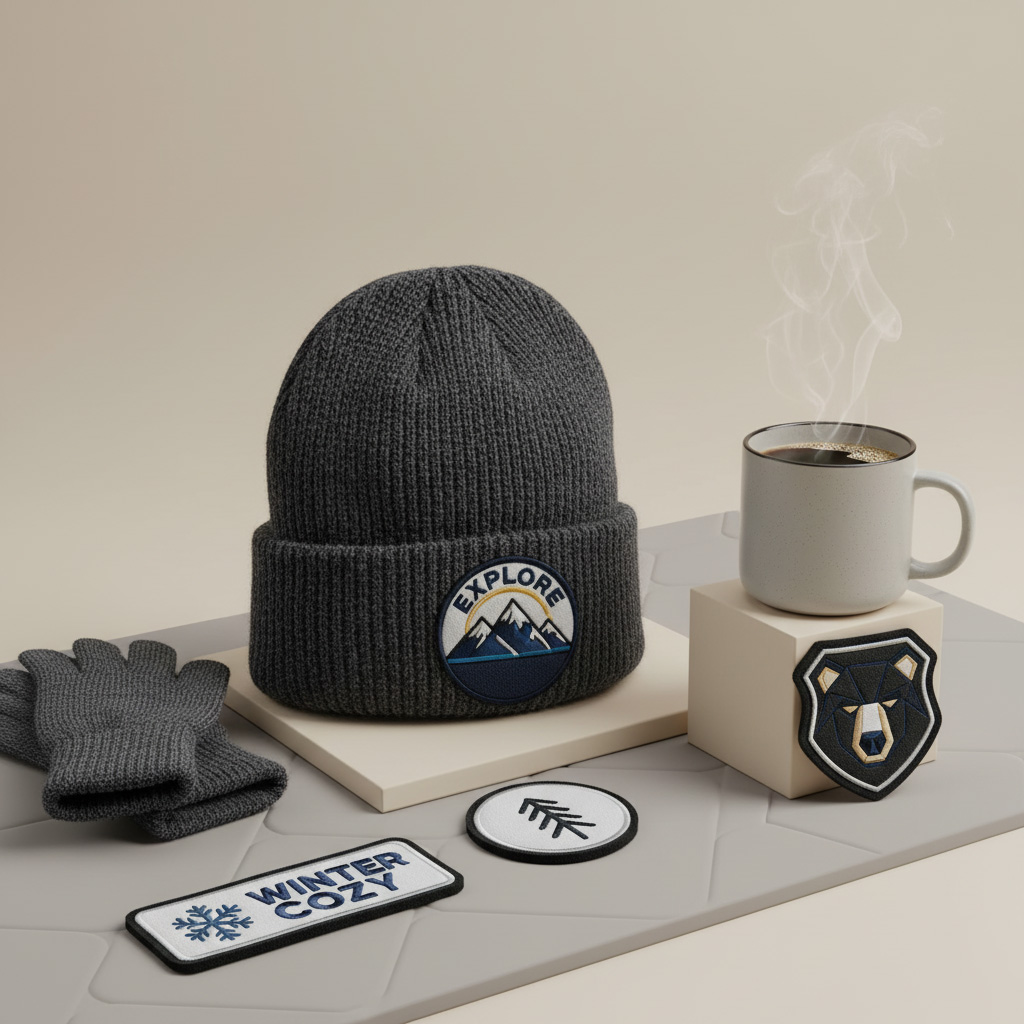 Beanie Custom 3D Puff Embroidered Patches