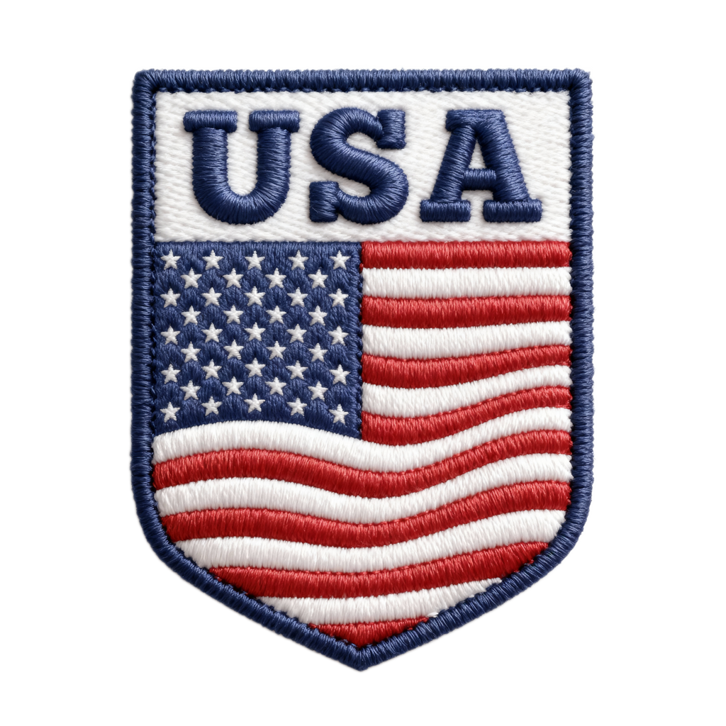 Convert Sketch to Patch -US Flag Custom 3d Puff Embroidery Patches
