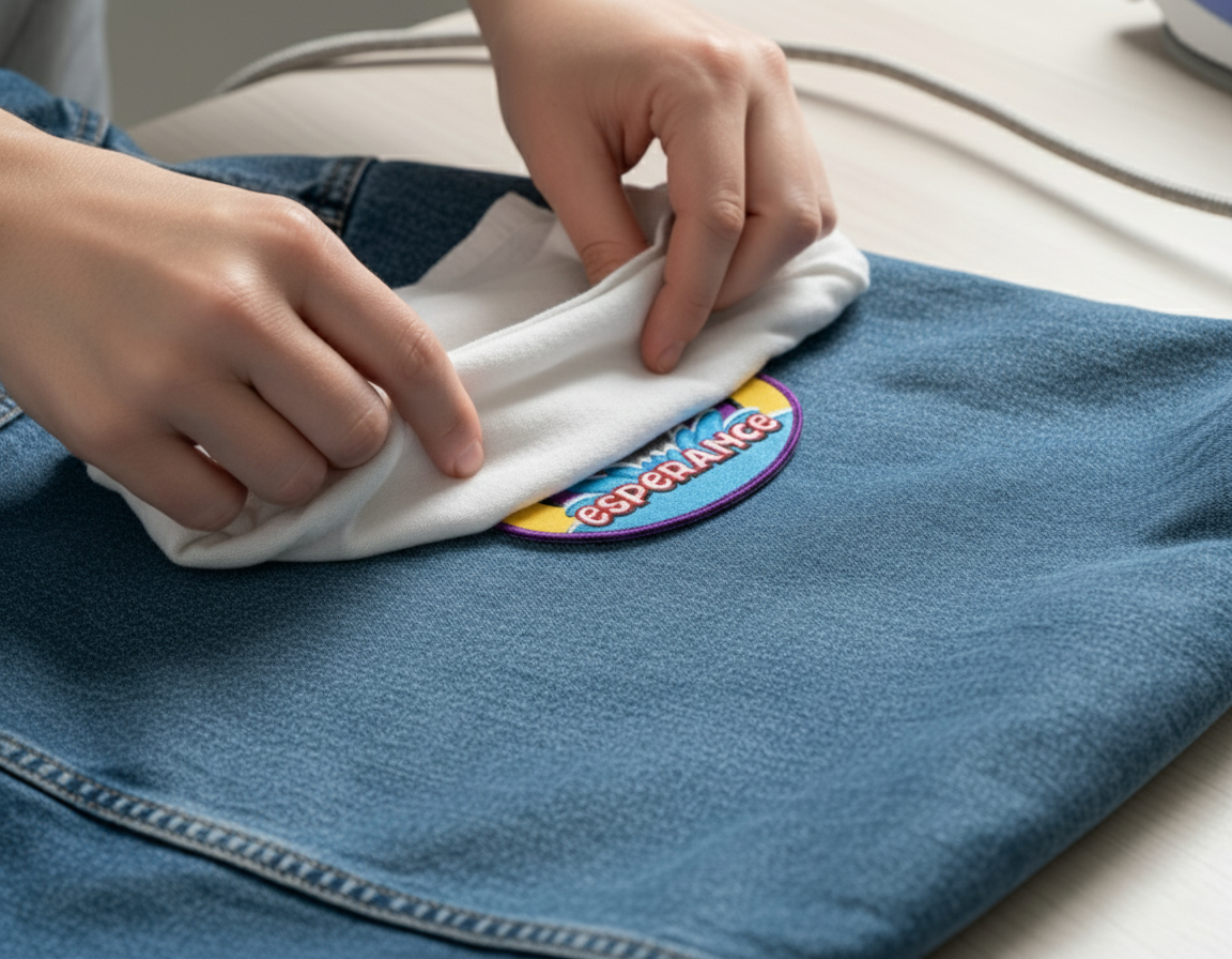 How to Iron on Patches Step 2 - Custom Iron-On Patches