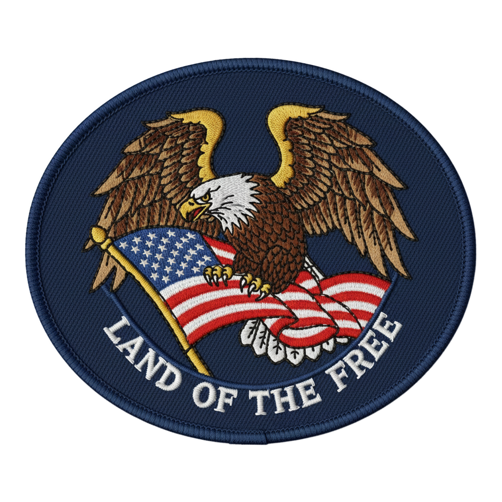 Oval Shape - Custom Patches All Embroidered