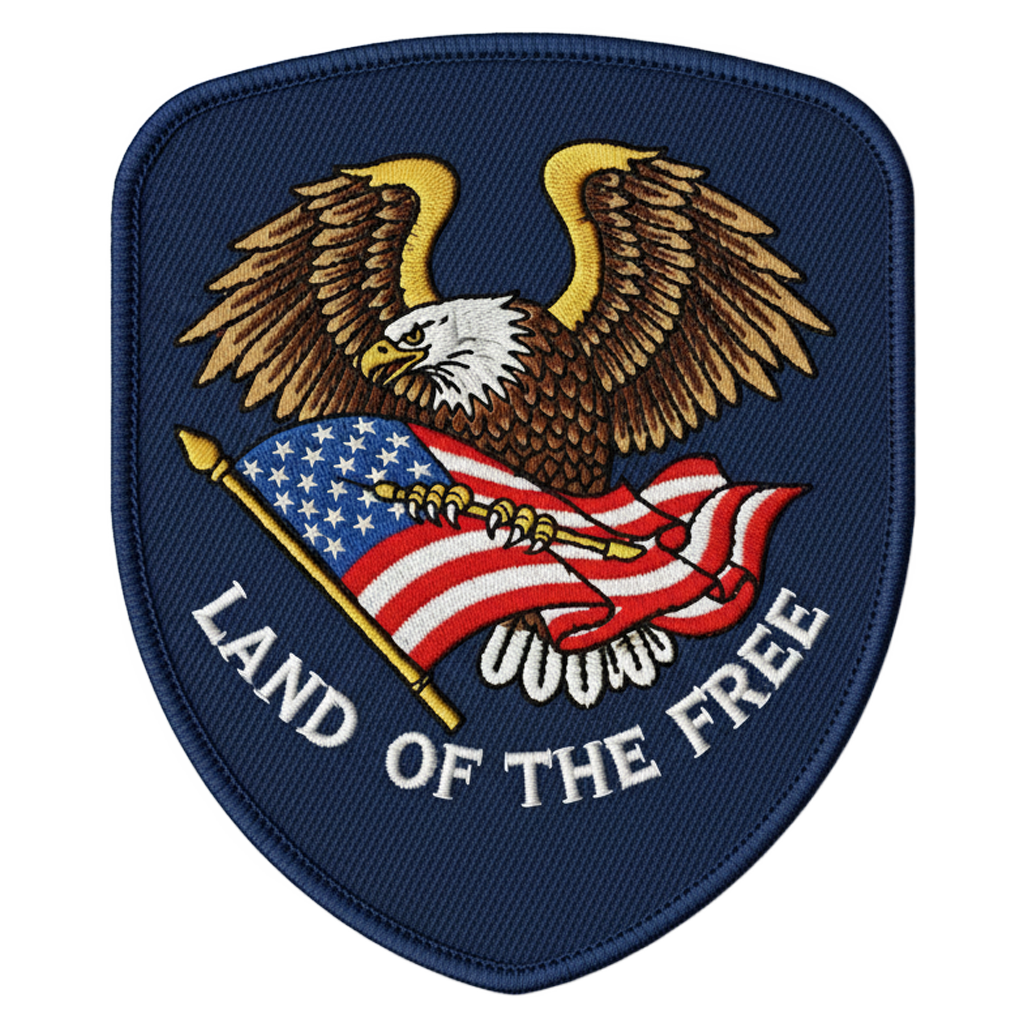 Shield Shape 1 - Custom Patches All Embroidered