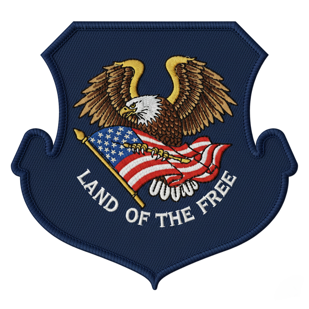 Shield Shape 4 - Custom Patches All Embroidered