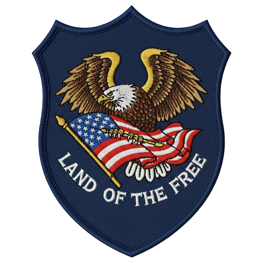 Shield Shaped 3 - Custom Patches All Embroidered