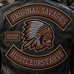 Original Savages Back Patch Set - Custom Motorcycle Patches - Custom Biker Patches