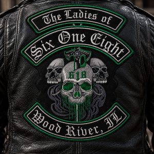 Six One Eight Back Patch - Custom Motorcycle Patches - Custom Biker Patches